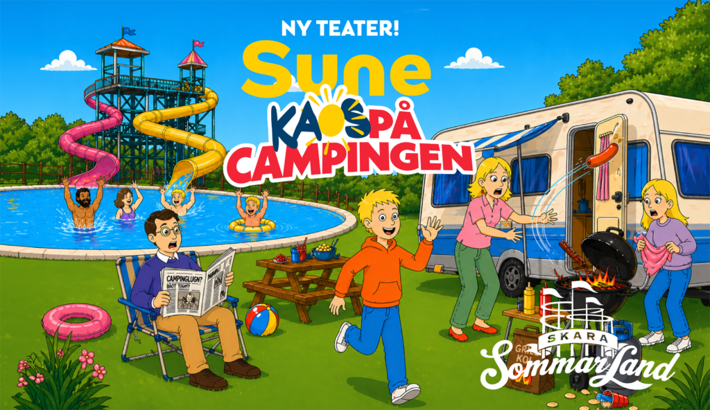 Premiär i sommar på Skara Sommarland: ny föreställning där Sune campar